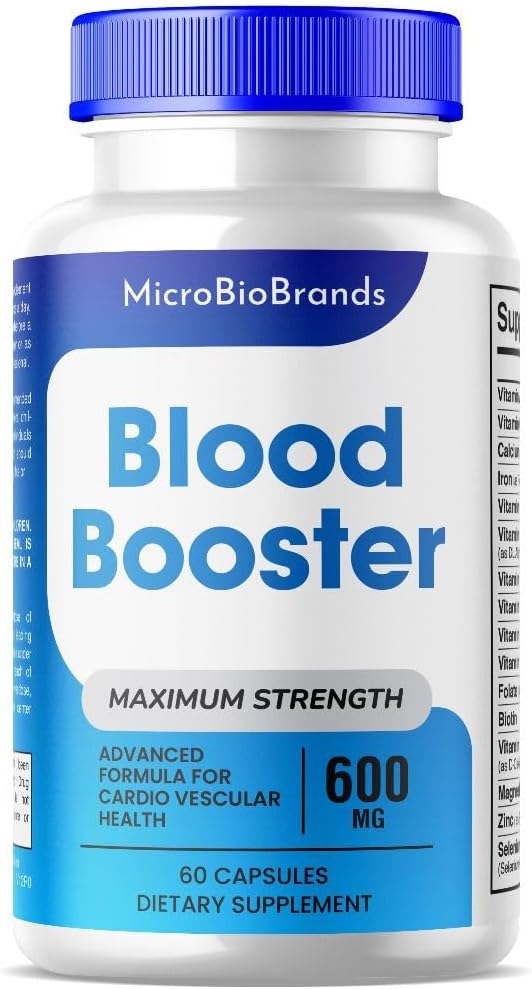 (1 pakke) MicroBio blod Booster kapsler, Micro Bio blod Booster naturlige blodgennemstrømning Support, Blood Booster piller, Micro Bio Brands Blood Booster Avanceret formel