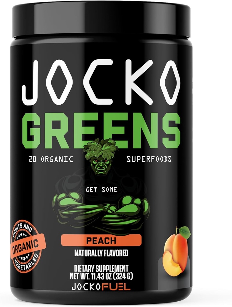 Jocko Mouder Daily Green Powder - Premium Organic Green Superfood Powder for Gut health, Digestion, Bloing, Imune with Spirulina, Chlorella, Hookive Enzymes, & Probiotics - 30 Servings