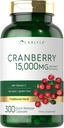 Carlyle Cranberry Pills 15000mg ← 300 Capsules ← Herb Extract Suplemento Silencio para Mujeres y Hombres