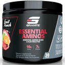 Granite Essential Amino Acids Powder for Muscle Recovery and Growth with 10g EAAs and 7g BCAAs - Soy-Free, Gluten-Free, 448g (30 Servings), Fruit Punch Flavor