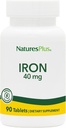 NaturesPlus Iron - 40 mg, 90 таблетки - Вегетариански, без глутен - 45 обслужвания