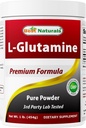 Bedste Naturals L- Glutamin Powder - 1 Pound - 100% Ren og fri form - Glutamin Inddrivelse Powder - Klinisk Proven Inddrivelse Støtte til mænd og kvinder (817716014555)