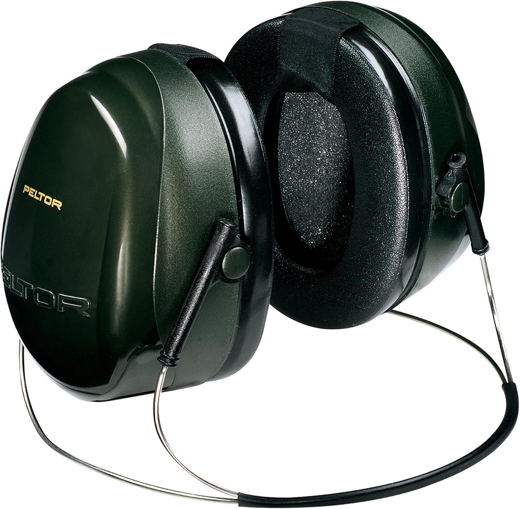 3M - H7B Peltor Optime 101 Behind- the- Head Earmuff, Hear Protectors, NRR 26 dB Green