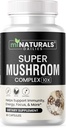 MINATURALS grybų kompleksas Kapsulė - Liono džinas, Reishi, Cordyceps, Chaga, Turkija Uodega, Maitake - Addition Real Fruiting Body - 10 in 1