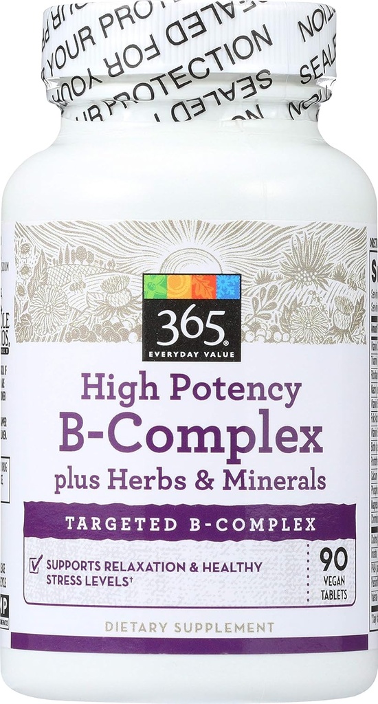 365 par Marché des aliments entiers, Haute puissance B-Complex, 90 ct