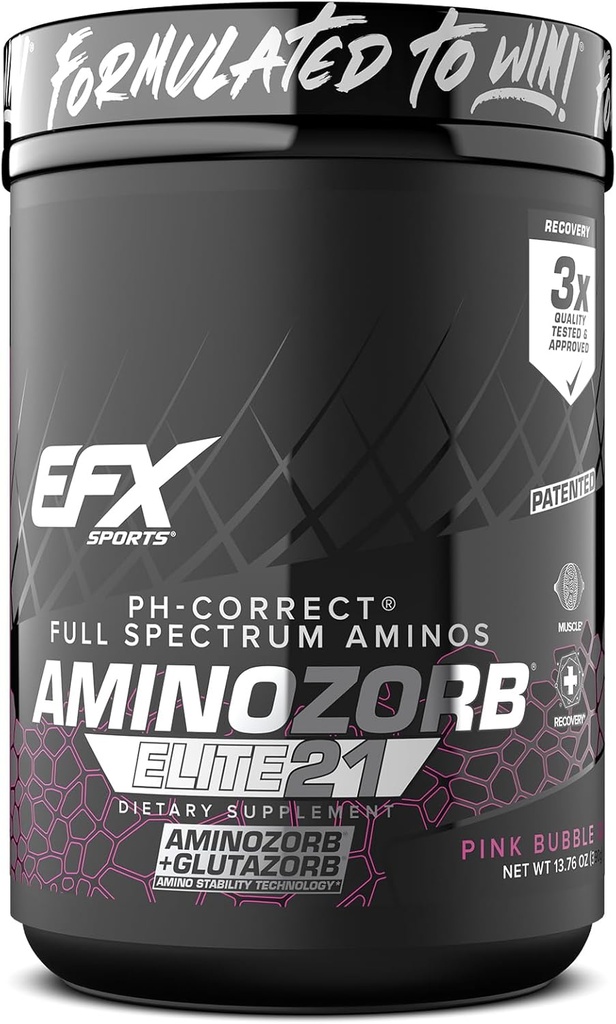 EFX Sports replicazorb Elite 21 | PH-Correct, Full Spectrumass + Glutamine | Essential & Non Essentials | Zero Sugars | 30 Hizmet (Pink Bubblegum)