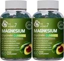 Magneesiumglütsinaatkummid ashwagandha ja CQ10 Calm Magneesium Complex L-Threonate Vegan Mitte-GMO 800mg Magneesiumglütsinaat Kummi magneesiumilisand - Pakend 2