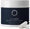 InfiniWell Suppléments de longévité InfiniAge - Suppléments de santé cellulaire avancés avec Lutéine, N-acétyl Cysteine (NAC) et Zinc à faible dose - Soutien Sensation nutritive et santé mitochondriale (30 capsules)