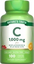 Vitamina C Bioflavonoidi & Rose HIPS | 1000mg | 100 Caplets | Vegan, Non OGM e Gluten Supplemento gratuito