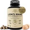 Lions Mane Supplement Capsules med Tyrkia Tail - Nootropic Brain Tåke, Fokus, Minne, Nervefunksjon, & Immune Support Supplement - Ikke-GMO 1200 Mg Lions Mane Mushroom Supplement, 120 Caps.