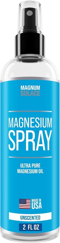 Magnesium Spray - USP Grade Pure Magnesium Oil Spray - Made in USA Sinds 2008, 2 oz