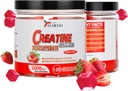 Creatine Monohydrate Gummies 5000mg 설탕 남자 & 여자를 위해, 근육 힘, 근육 건축업자, 에너지 부스트, 전 운동 보충교재, 딸기, 120 조사를 위한 L-Taurine + 비타민 B12와 더불어,
