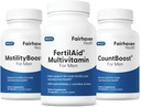 Fairhaven Saúde FertilAid para homens, MotilidadeBoost, e Countboost Combo □ Suplementos de Fertilidade para homens