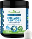 ForestLeaf Collagen Peptides אבקת Unflavored - Grass Fed Keto Collagen חלבון אבקת סוג 1, 2 & 3 - שיער Vital, Skin, Nails, Joints, Recovery, 11g Per משרת