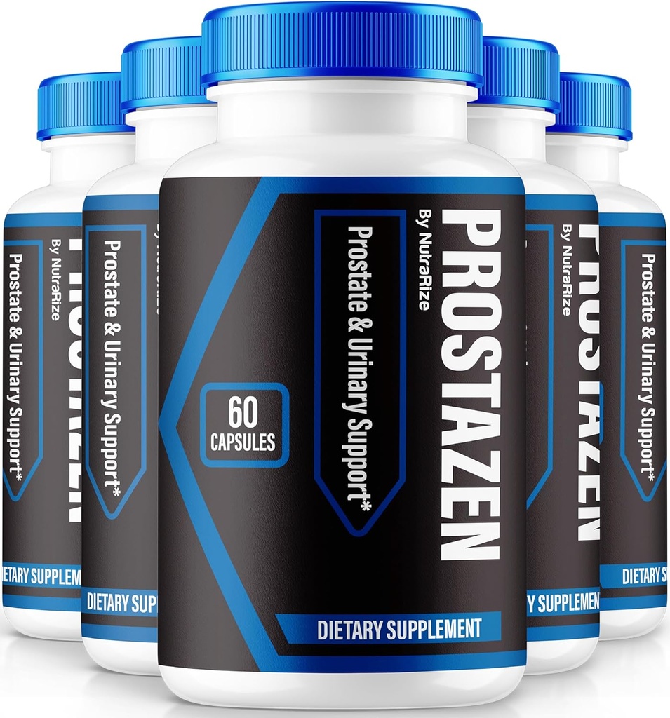 NutraRize (5 rinkinys) Prostazen kapsulės, Oficiali Prostazen Pills parama Prostate Health, Prostazen Plus Premium Formulės, Prostazen sveikas prostate, Prosta Zen Pastillas apžvalga (300 Capsules)