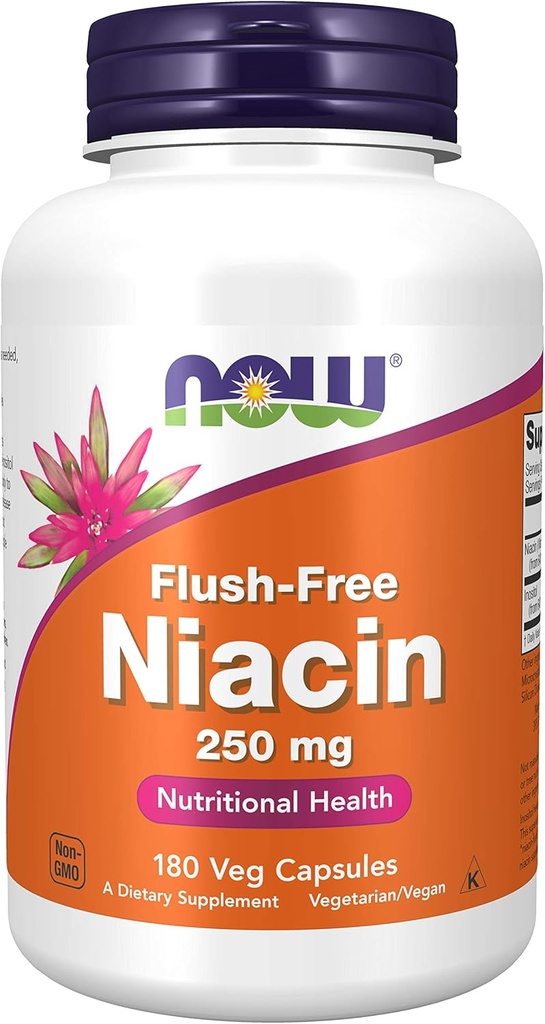 Niatsiin, FLUSH TASUTA 250 mg, 180 kapslit nüüd toidud (3 pakendis)