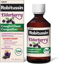 Robitussin Gehieneko Indarra Elderberry Cough Plus Chest Congestion DM, Cough Suppressant helduentzat, Liquid Cough eta Chest Congestion Relief - 8 Fl Oz