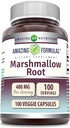 Amazing Formler Marshmallow Root Supplement  480 480 Mg Per Serving | 100 Veggie Kapsler | Ikke-GMO | Glutenfri |