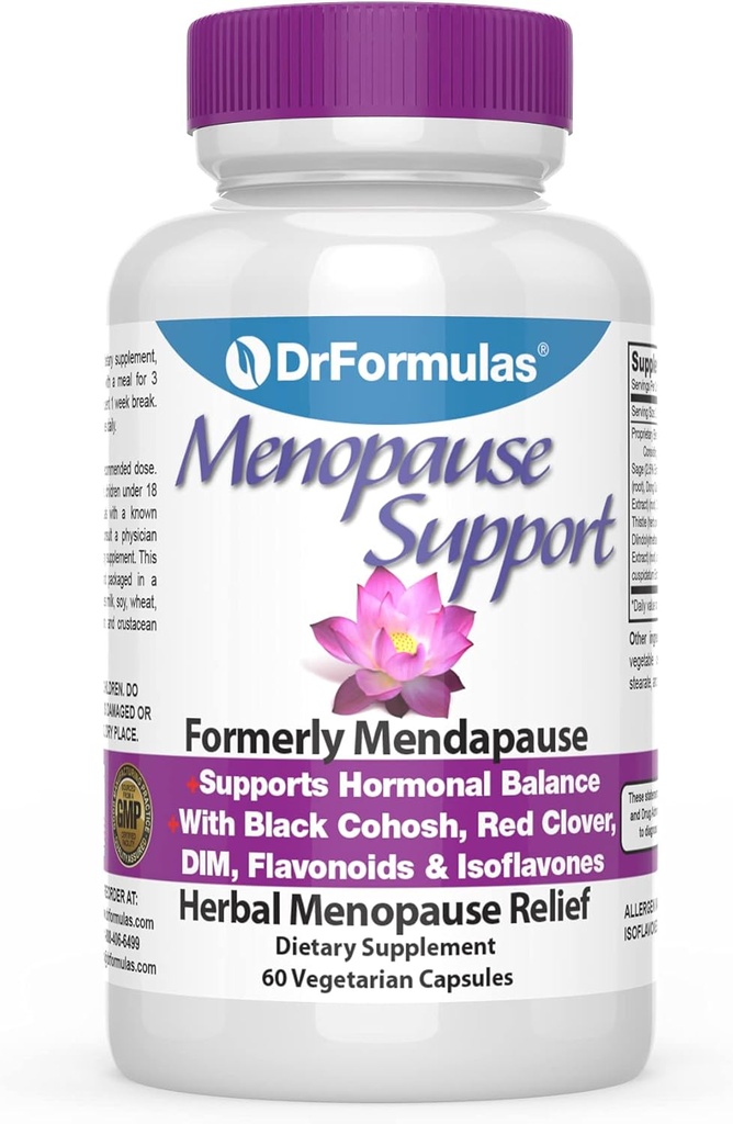 DrFormulas Menopauza Supplement for Hot Flash, Nočné potenie Relief, a podpora s DIM, Black Cohosh, Dong Quai (60 Vegetariánske kapsule)
