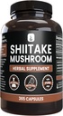 PURE ORIGINAL INGREDIENTS Shiitake 버섯 (365 캡슐), 마그네슘 또는 쌀 필러 없음, 항상 순수, 실험실 검증