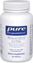 Pure Encapsulations Resveratrol ExTRA - 100 מ"ג Trans-Resveratrol - for Healthy cell & Cardiovascular function * - Antioxidants Supplement - Non-GMO & Gluten Free - 60 קפסולות