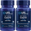 Gyvavimo trukmės pratęsimas Super ubichinol CoQ10 su PQQ, CoQ10, PQQ, Shilajit, Širdies sveikata, Cellular Energy Support, 8X Better Absorption, Gluten- Free, 100 mg, 30 softgels (paketas 2)
