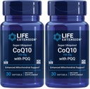 Life Extension Super Ubiquinol CoQ10 with PQQ, coenzyme Q10, pyrroloquinoline Quinone, Heart Health Supplement, Maximum Absorption, 100 mg, Non-GMO, Gluten-Free, softgels, 30 Count (Pack of 2)