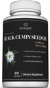 Sunersive Premium Black Cmin Seed Oil Softgels - 1000 mg Black Seed Oil Per Serving - Non GMO Cold Pressed Nigella Sativa - Zawiera Thymoquinone & Omega 's - 90 Softgels