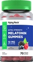 Piping Rock Melatonin Gummies 10mg | 70 Count | Berry Flavor Supplement | Vegan, Non-GMO, Gluten Free