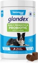 Vetnique Glandex 섬유와 소화 효소, Probiotic Chews 또는 분말 (120ct Chews, Bacon Chews)를 가진 개를 위한 매일 Probiotics