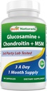 Bästa Naturals, Glukosamin Chondroitin MSM Supplements, 2600 mg per portion, 90 kapslar (90 greve av 1))