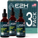 E2H Vegan Liquid Iodine - Thyroid Support and Cognitive Function - Boost Your Metabolism and Energy Levels - Vegan - Non-GMO (3 Bottles)