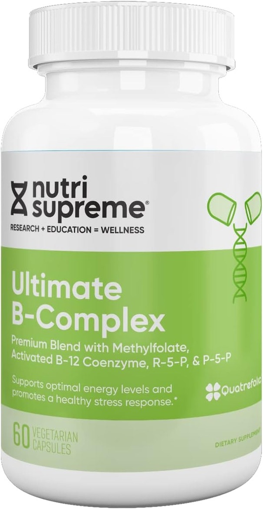 La Suprema Nutri B complexa I Highly Absorbable Btaminats amb Methlulolate per donar suport a la funció del sistema nerviós, 60 Capsules