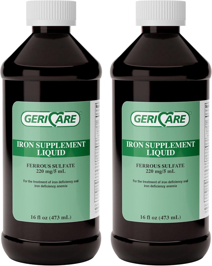 GeriCare 220 High Potency Liquid Iron Supplement 