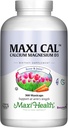 Maxi Health Calcium 1000 mg Tillägg med vitamin D3 (1000 IE) och Magnesium (500 mg) - Ben, tänder och gemensamt stöd för män och kvinnor - 360 kapslar - Maxi Cal