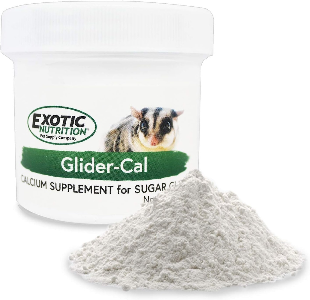 Exotic Nutrition Glider-Cal (3,5 oz.) - Calciumsupplement voor suiker Gliders - voorkomt Hind Leg verlamming
