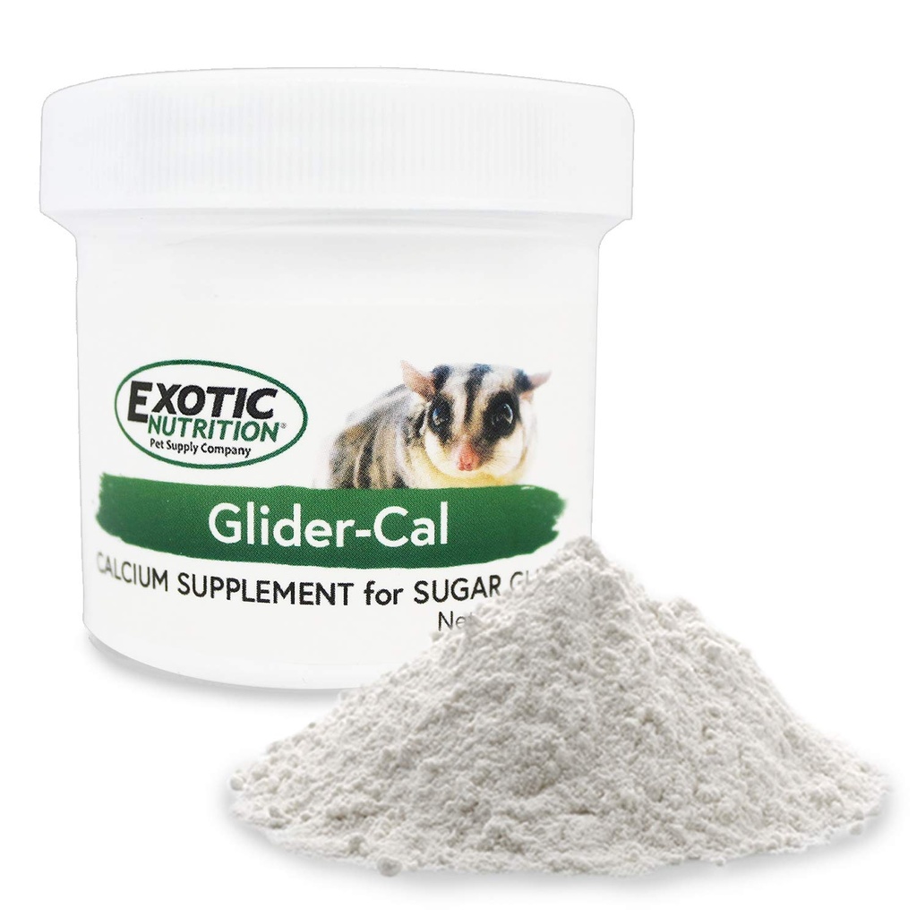 Exotic Nutrition Glider-Cal (3.5 oz.) - Calcium Supplement for Sugar Gliders - Prevents Hind Leg Paralysis