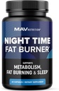 Night Time Fat Burner for Weight Loss Support & Sleep Aid | Appetite Suppressant, Carb Blocker, Nighttime Metabolism Booster for Stomach Fat Burner & Night Shred with Melatonin