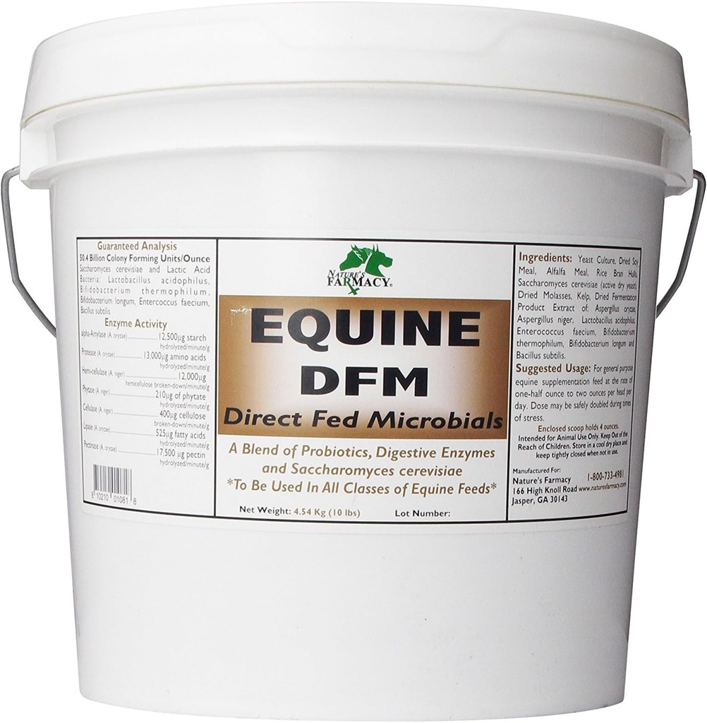 Nature's Farmacy Equine DFM (direct Fed Microbial) Live Probiotiká, Enzymes 50 miliárd CFU Ounce (5 libier)