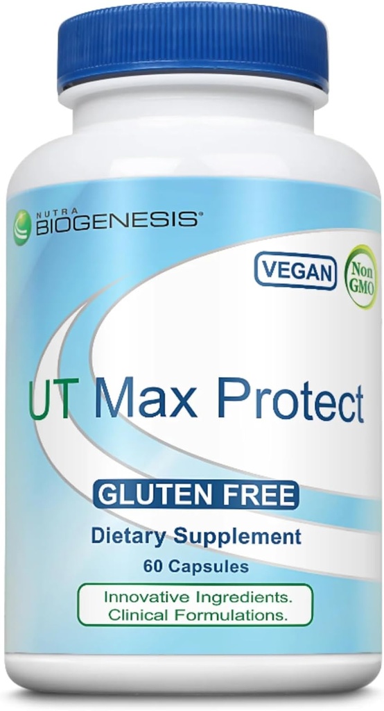 Nutra Biogenesis UT Max Protect - D Mannozes piedevas sievietēm, Dzērvenes tabletes urīna traktējuma tīrīšanai un urīnpūšļa veselībai, 500mg D-mannozes Per Servē - 60 Veggie kapsulas