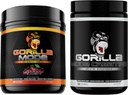 Gorilla Mind Pre Workout (Cherry) + Creatina (100 Serv.) - Stack completo per una migliore resistenza, uscita di potenza e dimensione del muscolo