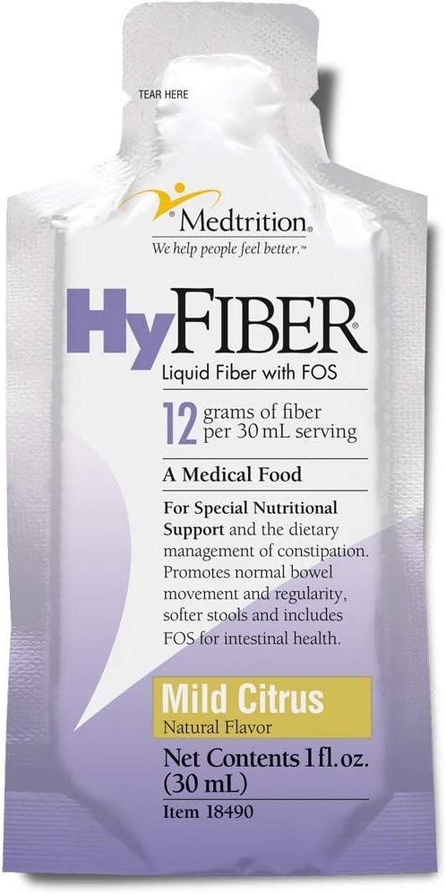 Medtrition HyFiber Daily Liquid Fiber για την κανονικότητα και μαλακά εργαλεία, 12 γραμμάρια διαλυτές ίνες, 1 fl oz 25 Pack