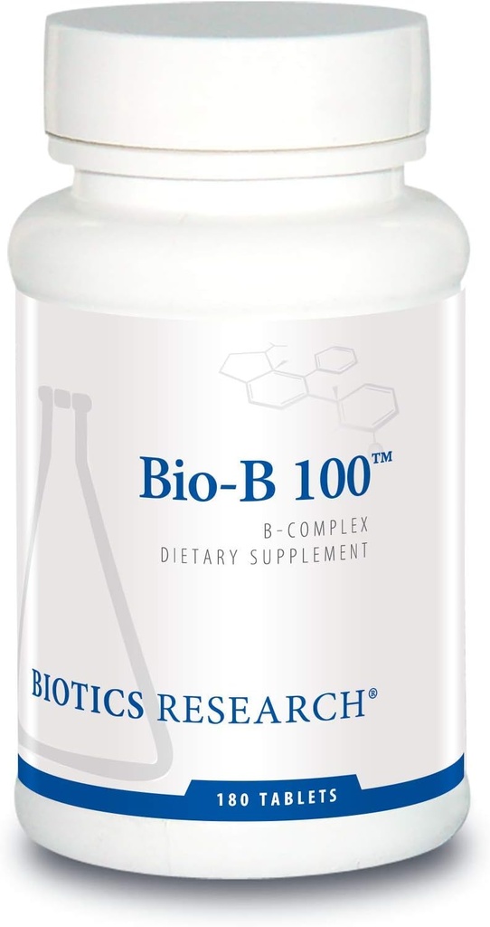 Biotics Research Bio B 100 - 비타민 B 복합체는 에너지 및 건강 증진 - 180 정제