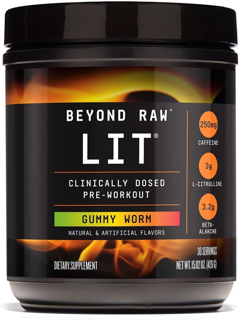 Més enllà de Raw LIT Pre-Wout - Gumy Cuc (30 Servings)