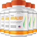 Suplementos Cerebrais Arialief para Cápsulas de Memória e Foco, Aria LIEF Advanced Formula Cerebral Health Support Pills Máxima Força Nootrópicos Arialief All Natural Support Pills Reviews (5 Pack)