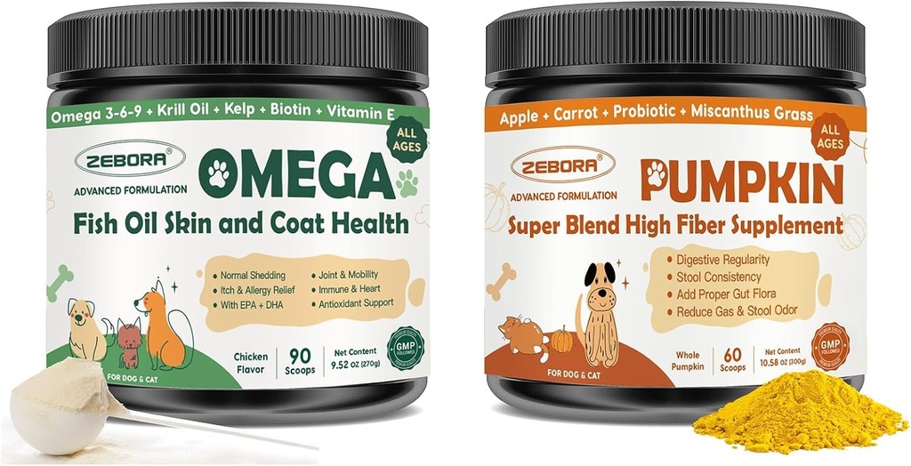 ZECBORA Pumpkin pels Dogs, el petroli de peix Omega 3 per als gossos