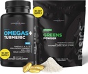 Livingood Daily Omegas and Greens Bundle - Rich in Antioxidants