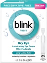 Blink น้ําตา Lubricing ตาลดลง Mind-Dailys Daily, 25 เคานต์ - 0.01 Oz (4 แพค)