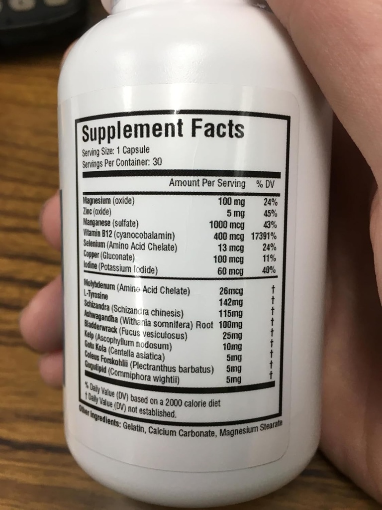Thyrogenix - Funtzio tiroideoaren euskarria - 1 botila - 30 kapsula - Adrenal Glands euskarria-Hormonal Balance Support