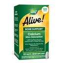 Nature’s Way Alive! Calcium Bone Support Tablets*, Max Absorption Calcium Supplement with Vitamins D3, K2, & Magnesium, Promotes Bone Health and Bone Density*, Gluten Free, 120 Tablets